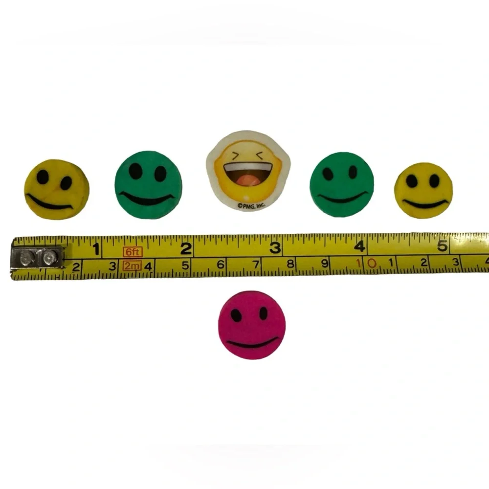 Large Emoji lot with stickers bouncy balls fart pen erasers & fidget spinner